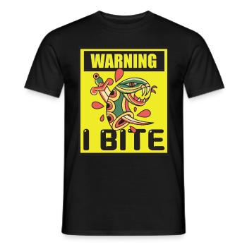 Morsures Serpent Rétro Serpents Serpents venimeux - T-shirt homme - noir - Devant - AI Model Male 178 light (178cm)