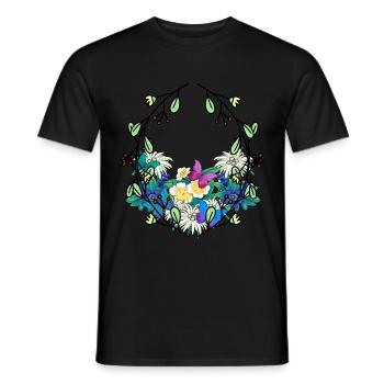 Early Spring Season Nature Lovers Environment - Men's T-Shirt - black - Front - AI Model Male 178 light (178cm)