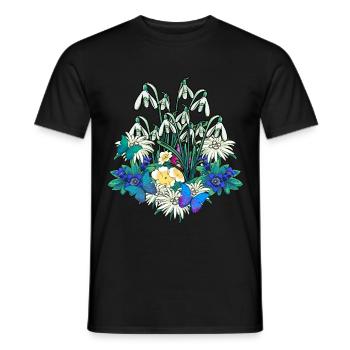Spring Garden Nature Nature lover Gardener Ecology - Men's T-Shirt - black - Front - AI Model Male 178 light (178cm)