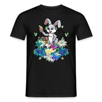 Early Spring Easter Eggs Easter Brush Easter - Men's T-Shirt - black - Front - AI Model Male 178 light (178cm)