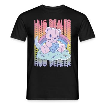 Hug Me Cute Teddy Rainbow Love Hug Dealer Cute Ted - Männer T-Shirt - Schwarz - Vorne - AI Model Male 178 light (178cm)
