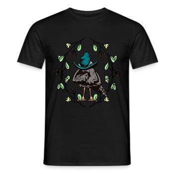 Début du printemps Corbeau Sleepy Hat Spring - T-shirt homme - noir - Devant - AI Model Male 178 light (178cm)