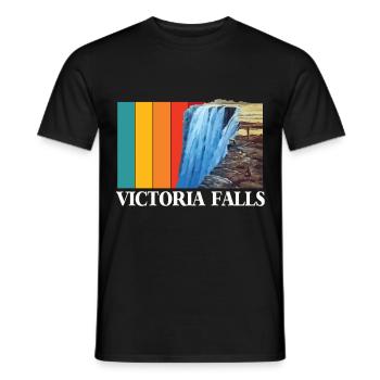 Victoria Falls Africa Souvenir Zimbabwe Tourist Sa - Men's T-Shirt - black - Front - AI Model Male 178 light (178cm)