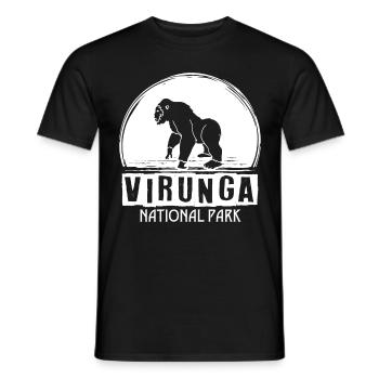 Gorilla Afrika Virunga Nationalpark Kongo Safari S - Männer T-Shirt - Schwarz - Vorne - AI Model Male 178 light (178cm)