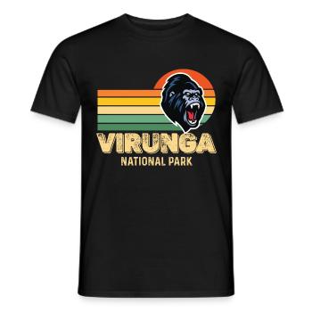Parc National des Virunga Safari Gorille Afrique Congo S - T-shirt homme - noir - Devant - AI Model Male 178 light (178cm)