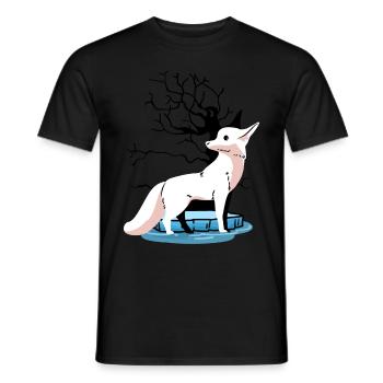 Wildlife Arctic North Pole Fox Foxes Child Polar - Men's T-Shirt - black - Front - AI Model Male 178 light (178cm)