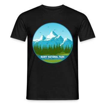 Parc national Banff Canada Alberta Souvenir Randonnée pédestre - T-shirt homme - noir - Devant - AI Model Male 178 light (178cm)