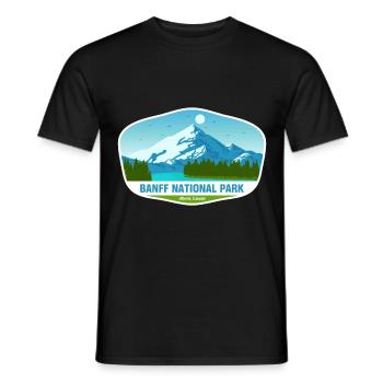 Parc national Banff Canada Alberta Souvenir Randonnée pédestre - T-shirt homme - noir - Devant - AI Model Male 178 light (178cm)