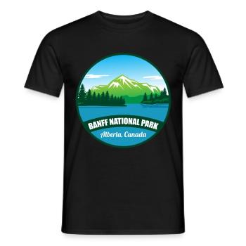 Parc national de l’Alberta Banff Canada Randonnée souvenir - T-shirt homme - noir - Devant - AI Model Male 178 light (178cm)