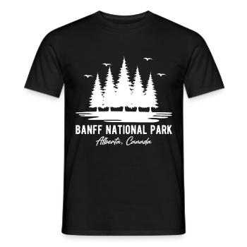 Parc national du Canada Banff Alberta Randonnée souvenir - T-shirt homme - noir - Devant - AI Model Male 178 light (178cm)