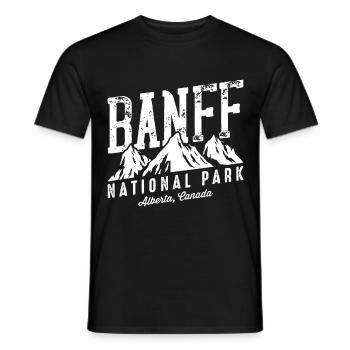 Randonnées Canada Parc national Banff Souvenir Alb - T-shirt homme - noir - Devant - AI Model Male 178 light (178cm)