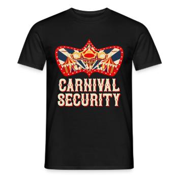 Karneval Security Geburtstag Zirkus Outfit Karneva - Männer T-Shirt - Schwarz - Vorne - AI Model Male 178 light (178cm)