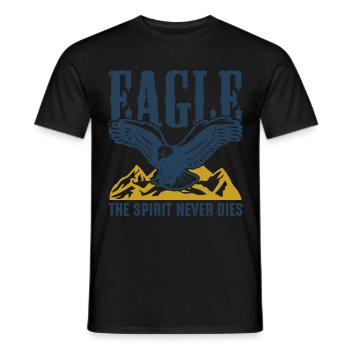 Eagle Nature Fauconnerie de montagne Oiseaux de proie Faucon autour des palombes - T-shirt homme - noir - Devant - AI Model Male 178 light (178cm)