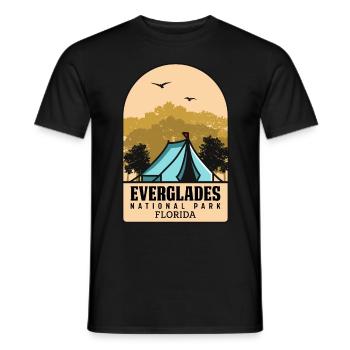 Randonnée dans les Everglades Parc national tropical de Floride - T-shirt homme - noir - Devant - AI Model Male 178 light (178cm)