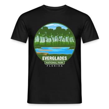 Parc national des Everglades Floride Randonnée Crocodile - T-shirt homme - noir - Devant - AI Model Male 178 light (178cm)