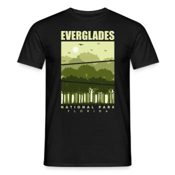 Florida Everglades National Park Souvenir Wanderkr - Männer T-Shirt - Schwarz - Vorne - AI Model Male 178 light (178cm)