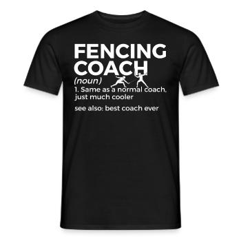 Fencing épée fencing duel gift idea - Men's T-Shirt - black - Front - AI Model Male 178 light (178cm)