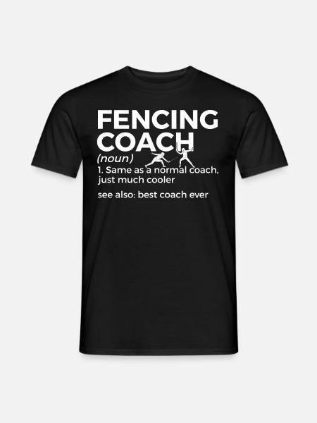 Fechten Degen Fechtduell Geschenkidee - Männer T-Shirt - Schwarz