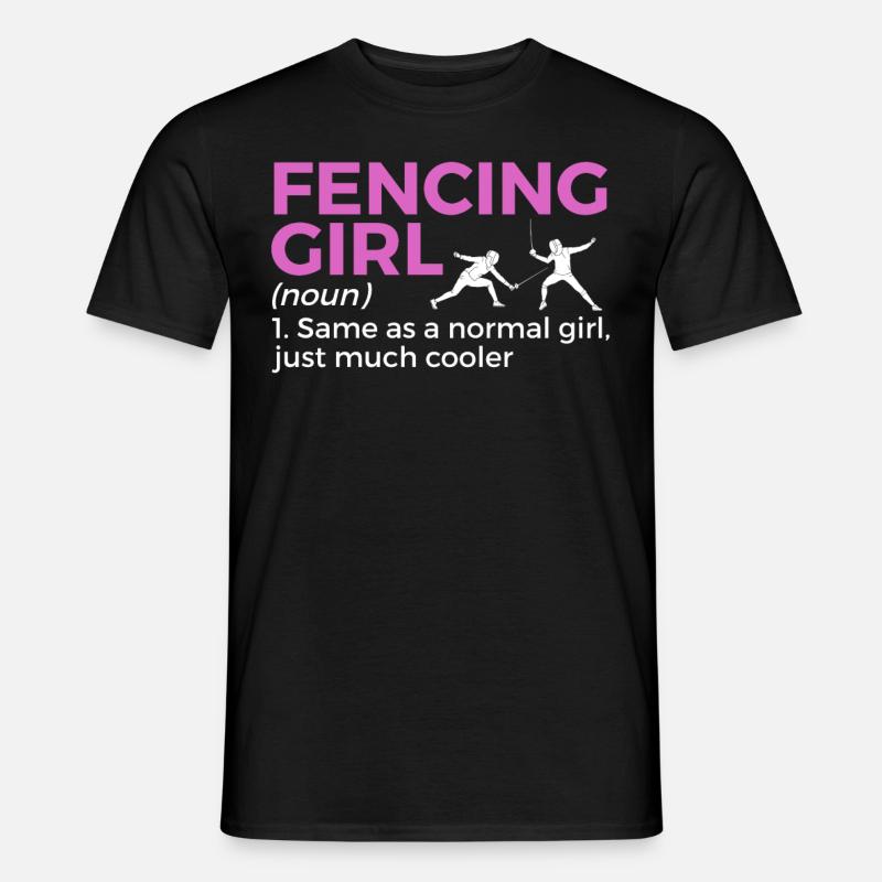 Fechten Degen Fechtduell Geschenkidee - Männer T-Shirt - Schwarz