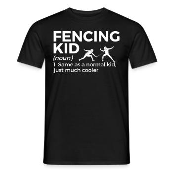 Fencing épée fencing duel gift idea - Men's T-Shirt - black - Front - AI Model Male 178 light (178cm)