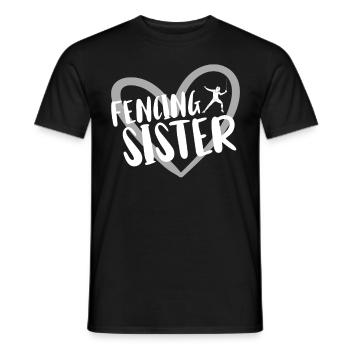 Fencing épée fencing duel gift idea - Men's T-Shirt - black - Front - AI Model Male 178 light (178cm)