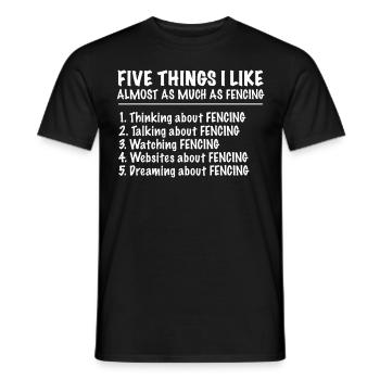 Fencing épée fencing duel gift idea - Men's T-Shirt - black - Front - AI Model Male 178 light (178cm)