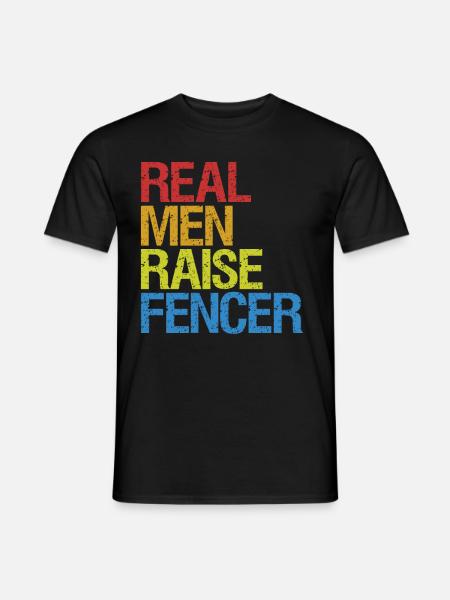Fechten Degen Fechtduell Geschenkidee - Männer T-Shirt - Schwarz