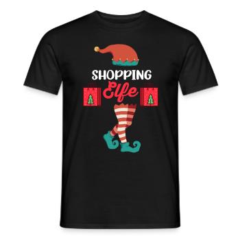 Weinachten Weihnachtself Shopping Elfe Elfen - Männer T-Shirt - Schwarz - Vorne - AI Model Male 178 light (178cm)