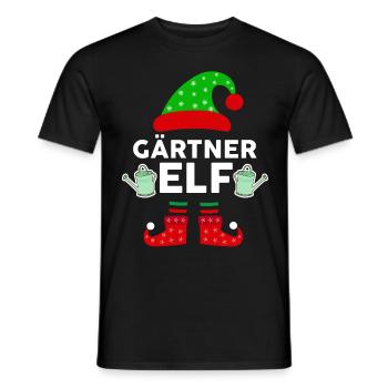 Weinachten Weihnachtself Gärtner Elf Elfen - Männer T-Shirt - Schwarz - Vorne - AI Model Male 178 light (178cm)