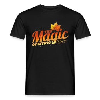 The Magic Of Giving Autumn Thanksgiving - Men's T-Shirt - black - Front - AI Model Male 178 light (178cm)
