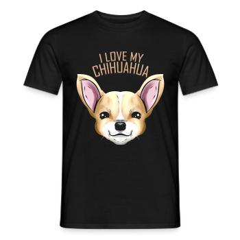 Dog Lover - J’aime mon Chihuahua - T-shirt homme - noir - Devant - AI Model Male 178 light (178cm)