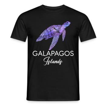 Parc national des tortues marines des îles Galápagos E - T-shirt homme - noir - Devant - AI Model Male 178 light (178cm)