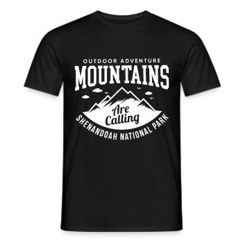 Mountains Shenandoah National Park Souvenir Virginia Wa - Men's T-Shirt - black - Front - AI Model Male 178 light (178cm)