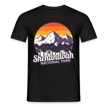 Parc national de Shenandoah Souvenir Virginia Mountain Wall - T-shirt homme - noir - Devant - AI Model Male 178 light (178cm)