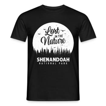 Shenandoah National Park Nature Souvenir Virginia B - Men's T-Shirt - black - Front - AI Model Male 178 light (178cm)