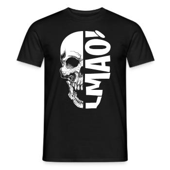 Funny Skull Thinking Nightmare Fear Death Skeleton Ko - Men's T-Shirt - black - Front - AI Model Male 178 light (178cm)