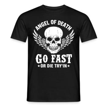 Skull Angel Death Nightmare Fear Skeleton Costume - Men's T-Shirt - black - Front - AI Model Male 178 light (178cm)