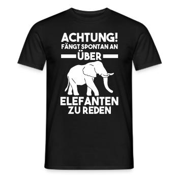 Dickhäuter Rüsseltier Elefant - Männer T-Shirt - Schwarz - Vorne - AI Model Male 178 light (178cm)
