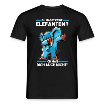 Dickhäuter Rüsseltier Dabbing Elefant - Männer T-Shirt - Schwarz - Vorne - AI Model Male 178 light (178cm)