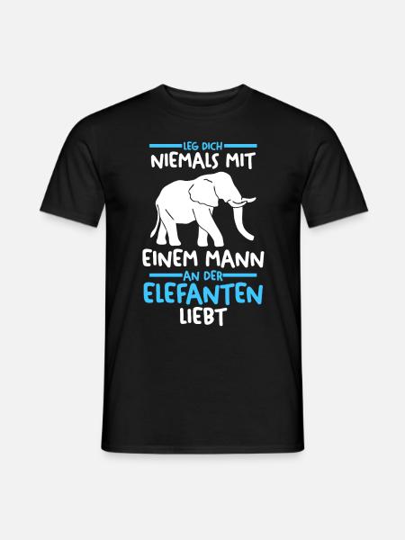 Dickhäuter Rüsseltier Elefant - Männer T-Shirt - Schwarz