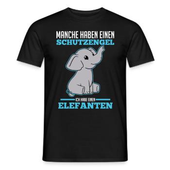 Dickhäuter Rüsseltier Elefant - Männer T-Shirt - Schwarz - Vorne - AI Model Male 178 light (178cm)