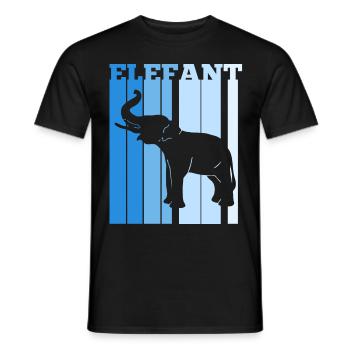 Dickhäuter Rüsseltier Elefant - Männer T-Shirt - Schwarz - Vorne - AI Model Male 178 light (178cm)