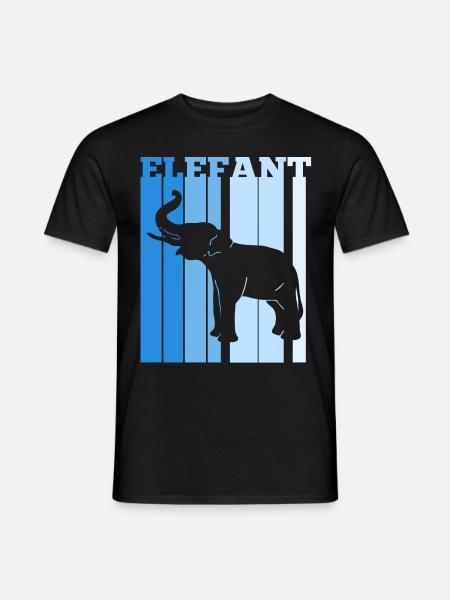 Dickhäuter Rüsseltier Elefant - Männer T-Shirt - Schwarz