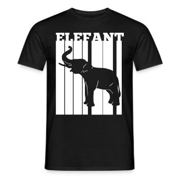 Dickhäuter Rüsseltier Elefant - Männer T-Shirt - Schwarz - Vorne - AI Model Male 178 light (178cm)