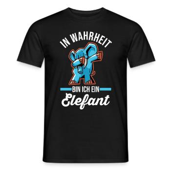 Dabbing Dickhäuter Rüsseltier Elefant - Männer T-Shirt - Schwarz - Vorne - AI Model Male 178 light (178cm)