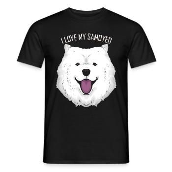 Dog Lover - I Love My Samoyed - Männer T-Shirt - Schwarz - Vorne - AI Model Male 178 light (178cm)