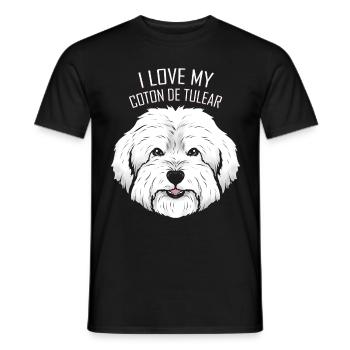 Dog Lover - J’aime mon Coton de Tuléar - T-shirt homme - noir - Devant - AI Model Male 178 light (178cm)