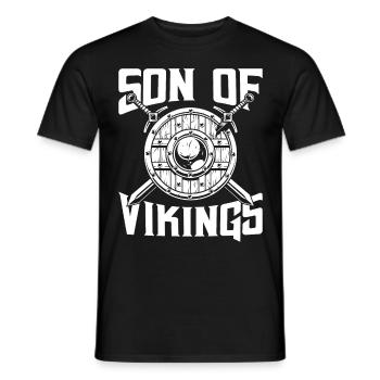 Sohn des Wikingers Axtkrieger Walhalla Warriors My - Männer T-Shirt - Schwarz - Vorne - AI Model Male 178 light (178cm)