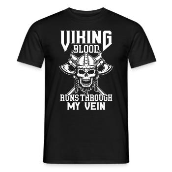 Viking Blood Warrior Hache Valhalla Warriors Mythol - T-shirt homme - noir - Devant - AI Model Male 178 light (178cm)