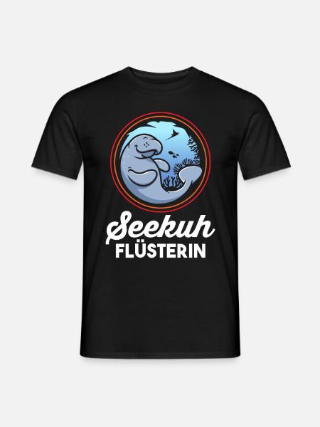 Meerkuh Seekuh - Männer T-Shirt - Schwarz